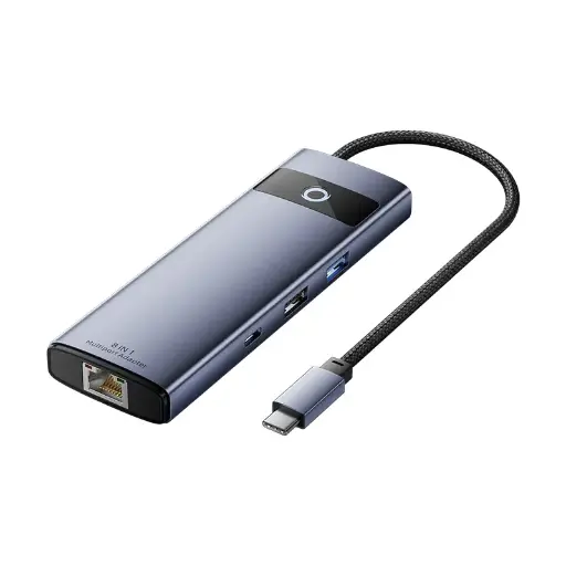 USB C Docking Station 8-in-1 Hub – Type-C Multiport Adapter with 4K HDMI, 100W PD Charging, USB C, USB 3.0/2.0, SD/TF Card Reader, Gigabit Ethernet RJ45
